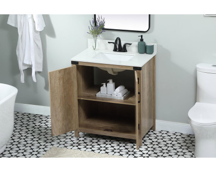 Elegant Bathroom Vanity - Natural Wood (VF90230NT-BS)