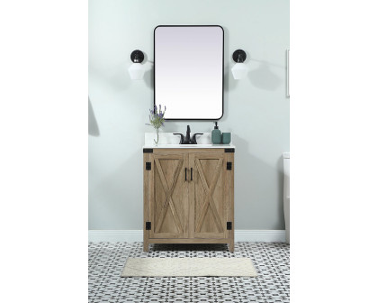 Elegant Bathroom Vanity - Natural Wood (VF90230NT-BS)