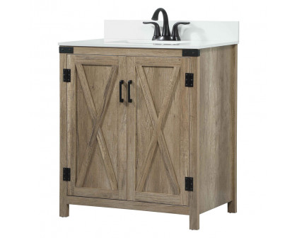 Elegant Bathroom Vanity - Natural Wood (VF90230NT-BS)