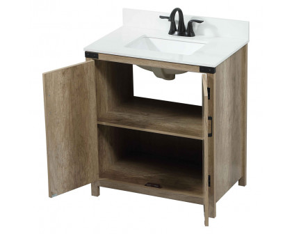 Elegant Bathroom Vanity - Natural Wood (VF90230NT-BS)