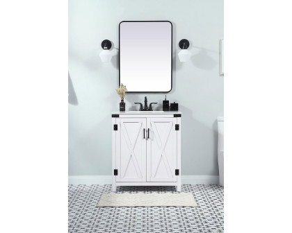 Elegant Bathroom Vanity - White (VF90230WH)