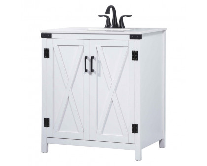 Elegant Bathroom Vanity - White (VF90230WH)