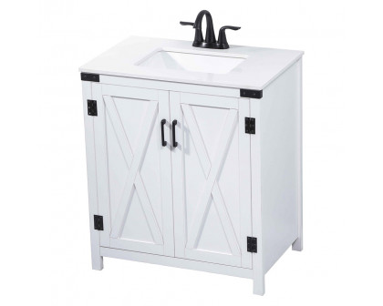 Elegant Bathroom Vanity - White (VF90230WH)