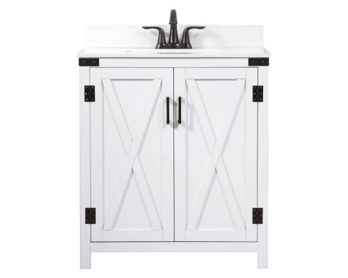 Elegant Bathroom Vanity - White (VF90230WH-BS)