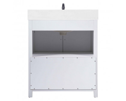 Elegant Bathroom Vanity - White (VF90230WH-BS)