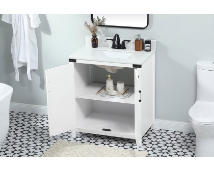 Elegant Bathroom Vanity - White (VF90230WH-BS)