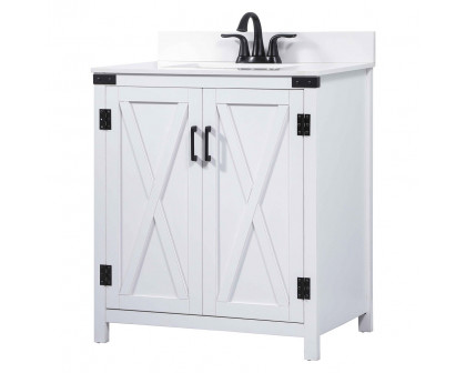 Elegant Bathroom Vanity - White (VF90230WH-BS)