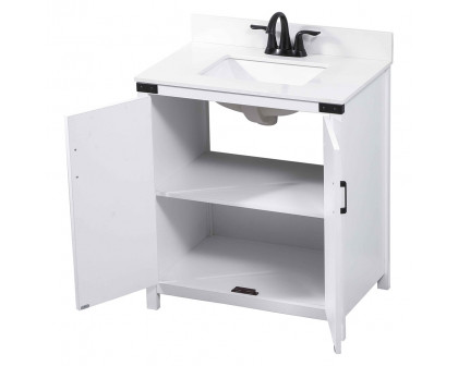 Elegant Bathroom Vanity - White (VF90230WH-BS)