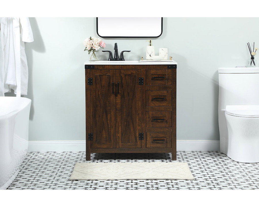 Elegant Bathroom Vanity - Espresso (VF90232EX)