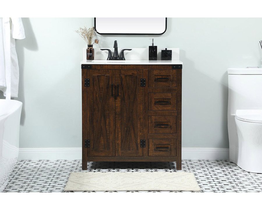 Elegant Bathroom Vanity - Espresso (VF90232EX-BS)