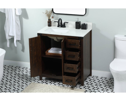 Elegant Bathroom Vanity - Espresso (VF90232EX-BS)