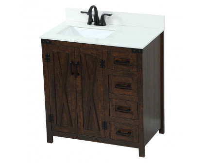 Elegant Bathroom Vanity - Espresso (VF90232EX-BS)