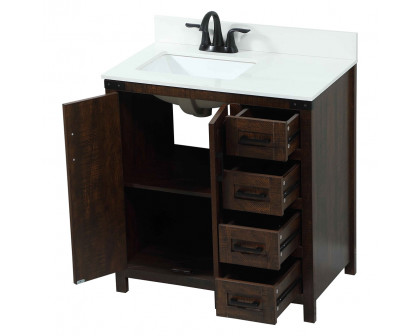 Elegant Bathroom Vanity - Espresso (VF90232EX-BS)