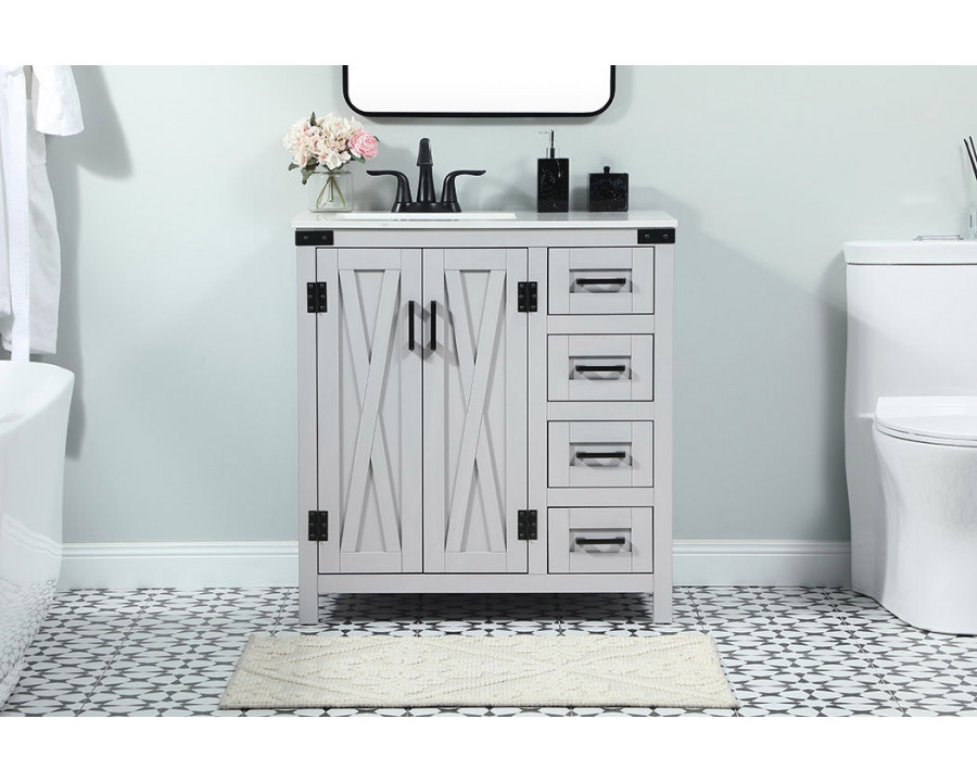 Elegant Bathroom Vanity - Gray (VF90232GR)