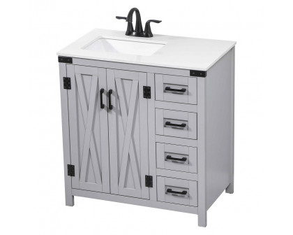 Elegant Bathroom Vanity - Gray (VF90232GR)