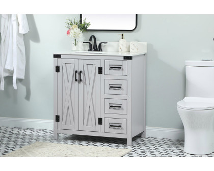 Elegant Bathroom Vanity - Gray (VF90232GR-BS)