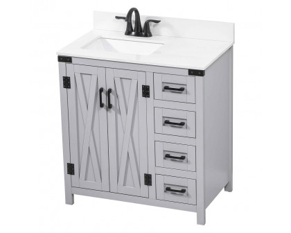 Elegant Bathroom Vanity - Gray (VF90232GR-BS)