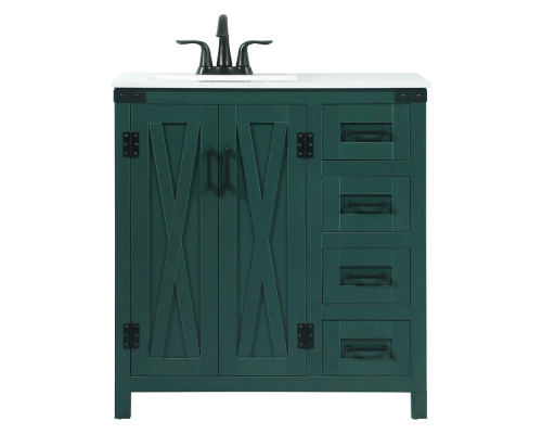 Elegant Bathroom Vanity - Green (VF90232MGN)