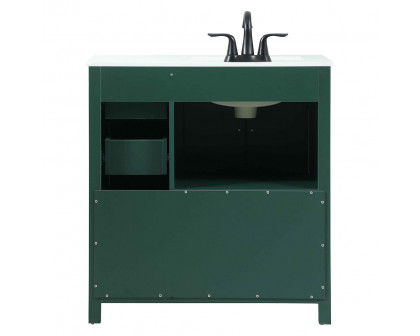 Elegant Bathroom Vanity - Green (VF90232MGN)