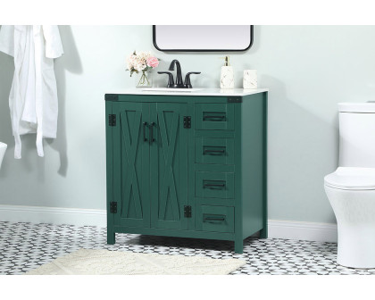 Elegant Bathroom Vanity - Green (VF90232MGN)