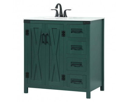 Elegant Bathroom Vanity - Green (VF90232MGN)