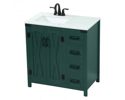 Elegant Bathroom Vanity - Green (VF90232MGN)