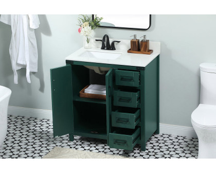 Elegant Bathroom Vanity - Green (VF90232MGN-BS)