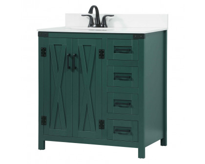 Elegant Bathroom Vanity - Green (VF90232MGN-BS)