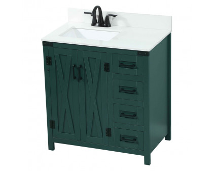 Elegant Bathroom Vanity - Green (VF90232MGN-BS)