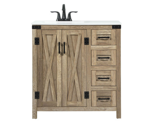 Elegant Bathroom Vanity - Natural Wood (VF90232NT)