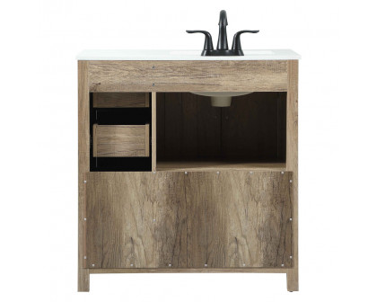 Elegant Bathroom Vanity - Natural Wood (VF90232NT)