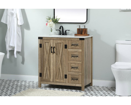 Elegant Bathroom Vanity - Natural Wood (VF90232NT)