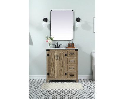 Elegant Bathroom Vanity - Natural Wood (VF90232NT)