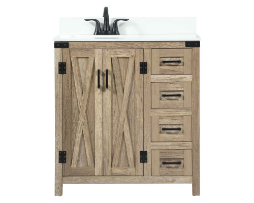 Elegant Bathroom Vanity - Natural Wood (VF90232NT-BS)