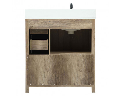 Elegant Bathroom Vanity - Natural Wood (VF90232NT-BS)