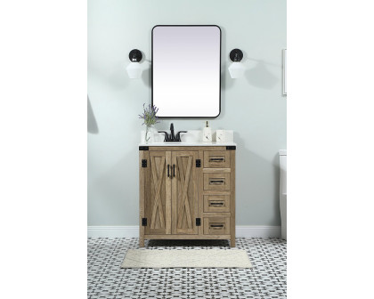 Elegant Bathroom Vanity - Natural Wood (VF90232NT-BS)