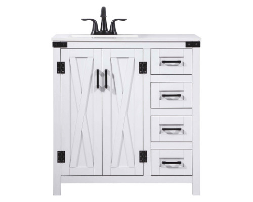 Elegant Bathroom Vanity - White (VF90232WH)