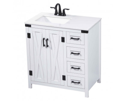 Elegant Bathroom Vanity - White (VF90232WH)