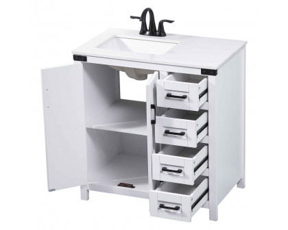 Elegant Bathroom Vanity - White (VF90232WH)