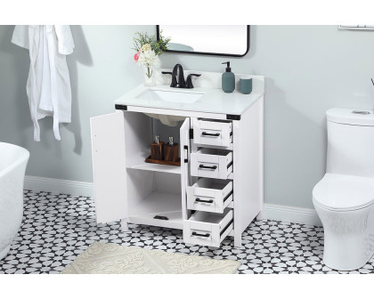 Elegant Bathroom Vanity - White (VF90232WH-BS)