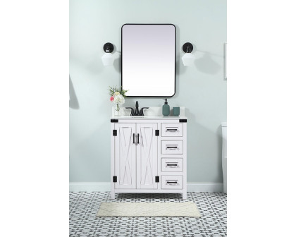 Elegant Bathroom Vanity - White (VF90232WH-BS)