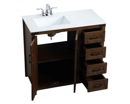 Elegant Bathroom Vanity - Espresso (VF90236EX)