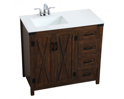 Elegant Bathroom Vanity - Espresso (VF90236EX)