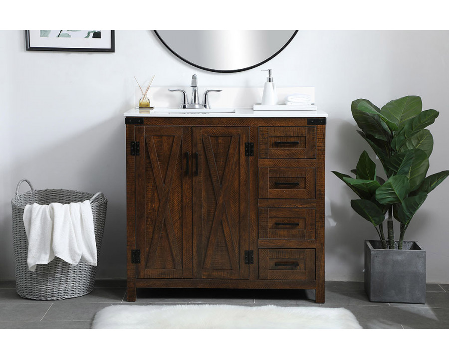 Elegant Bathroom Vanity - Espresso (VF90236EX-BS)