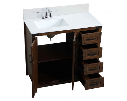 Elegant Bathroom Vanity - Espresso (VF90236EX-BS)