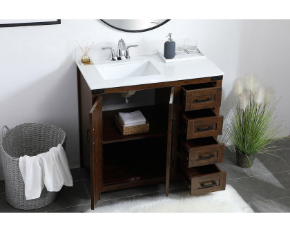 Elegant Bathroom Vanity - Espresso (VF90236EX-BS)