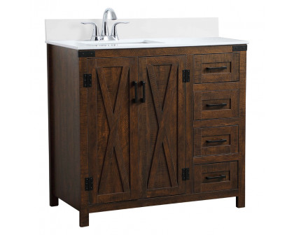 Elegant Bathroom Vanity - Espresso (VF90236EX-BS)