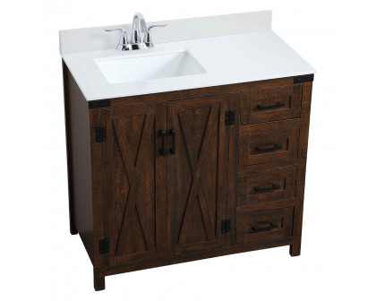 Elegant Bathroom Vanity - Espresso (VF90236EX-BS)