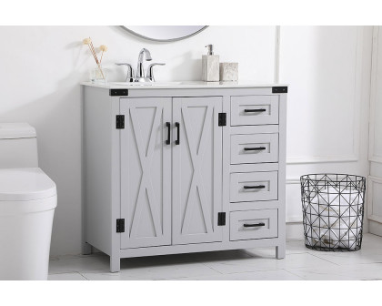 Elegant Bathroom Vanity - Gray (VF90236GR)