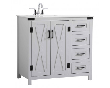 Elegant Bathroom Vanity - Gray (VF90236GR)